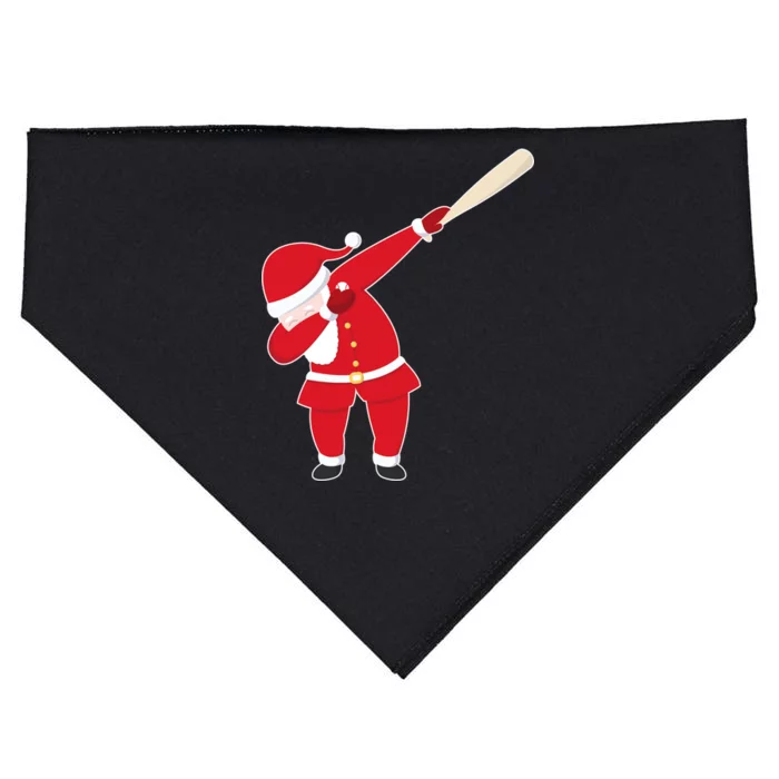 Baseball Bat Dabbing Santa USA-Made Doggie Bandana