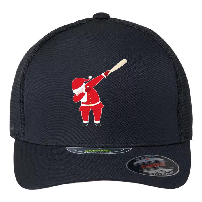 Baseball Bat Dabbing Santa Flexfit Unipanel Trucker Cap