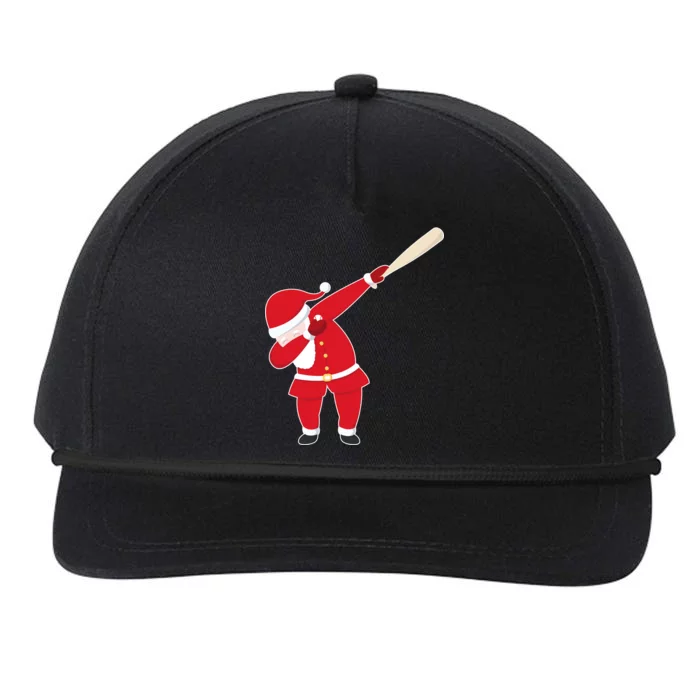 Baseball Bat Dabbing Santa Snapback Five-Panel Rope Hat