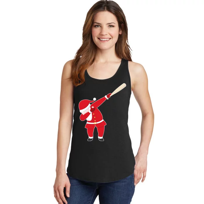 Baseball Bat Dabbing Santa Ladies Essential Tank