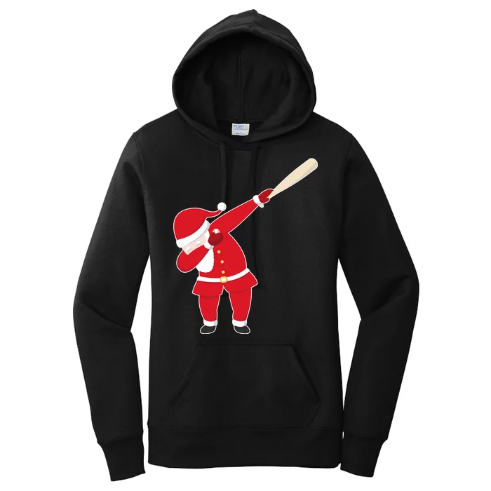 Baseball Bat Dabbing Santa Women's Pullover Hoodie