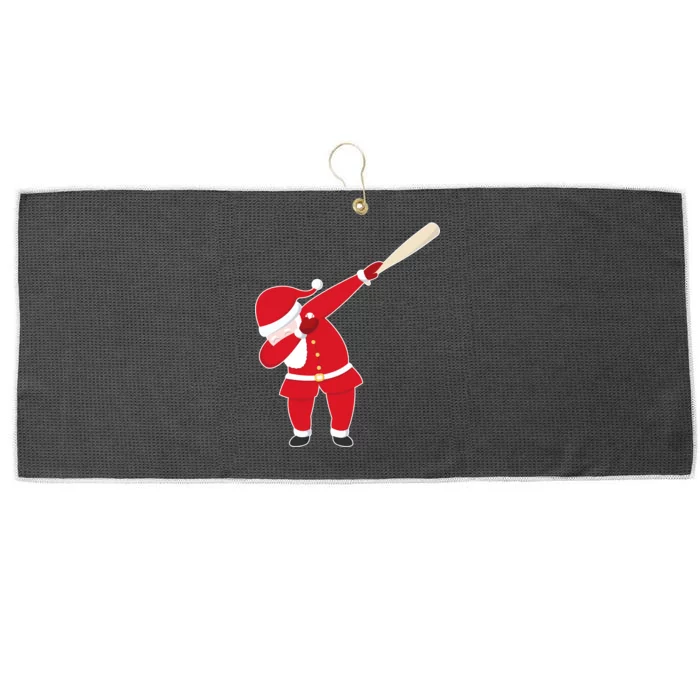 Baseball Bat Dabbing Santa Large Microfiber Waffle Golf Towel