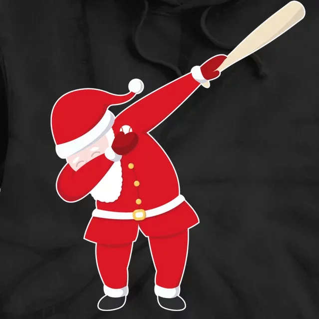 Baseball Bat Dabbing Santa Tie Dye Hoodie