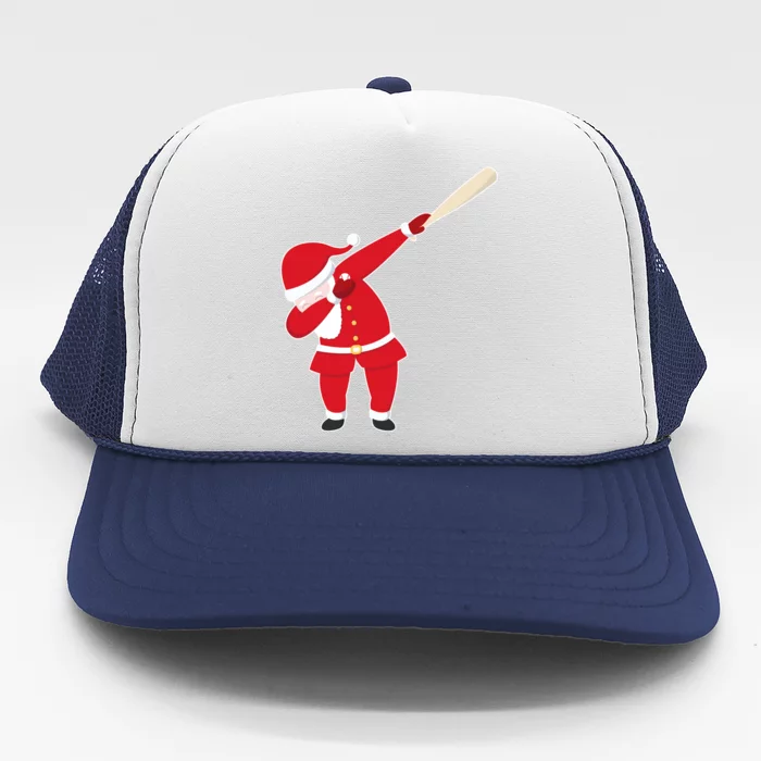 Baseball Bat Dabbing Santa Trucker Hat