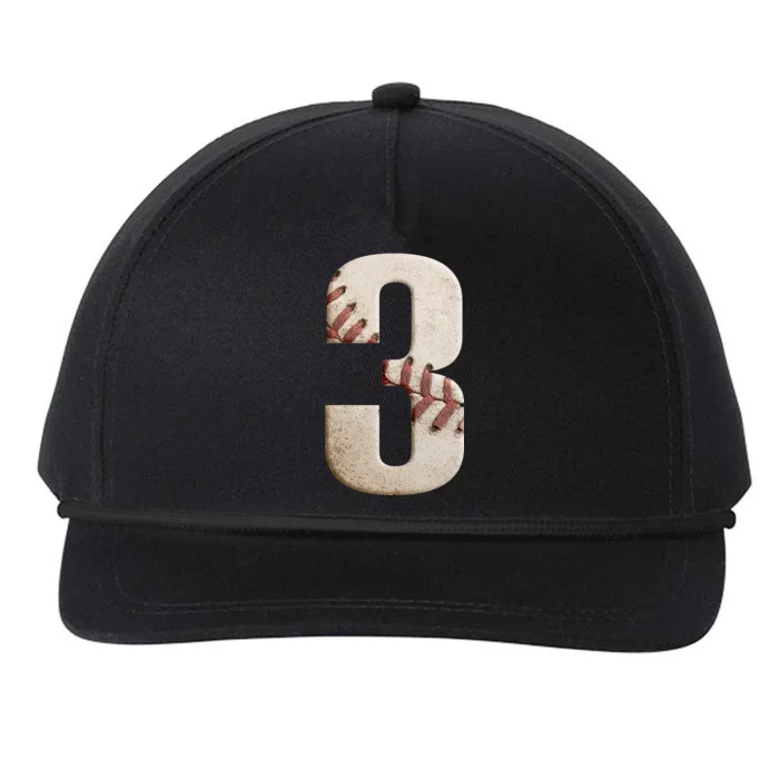 Baseball Birthday 3rd Birthday Snapback Five-Panel Rope Hat