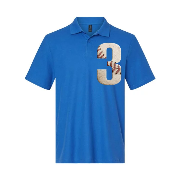 Baseball Birthday 3rd Birthday Softstyle Adult Sport Polo