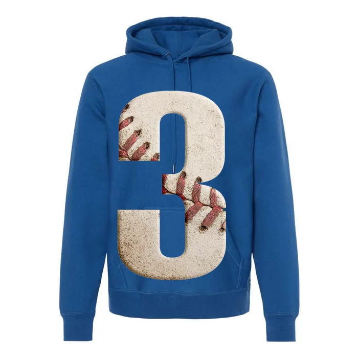 Baseball Birthday 3rd Birthday Premium Hoodie