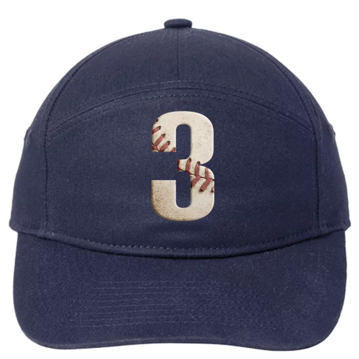 Baseball Birthday 3rd Birthday 7-Panel Snapback Hat