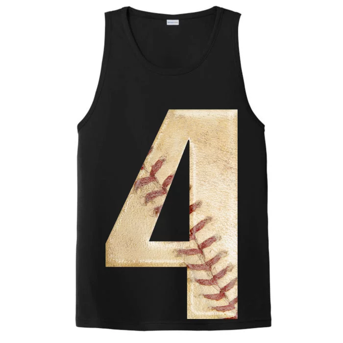 Baseball Birthday 4th birthday Performance Tank