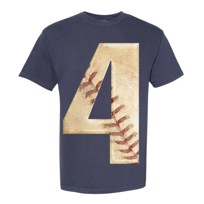 Baseball Birthday 4th birthday Garment-Dyed Heavyweight T-Shirt