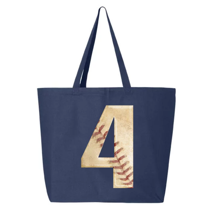 Baseball Birthday 4th birthday 25L Jumbo Tote