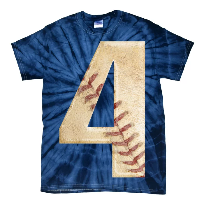 Baseball Birthday 4th birthday Tie-Dye T-Shirt