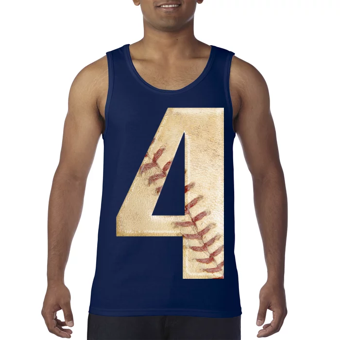 Baseball Birthday 4th birthday Tank Top