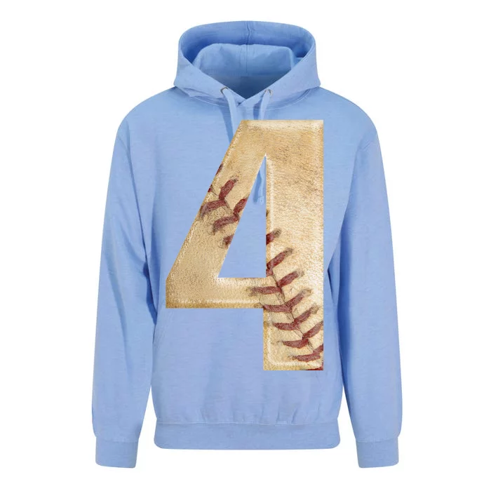 Baseball Birthday 4th birthday Unisex Surf Hoodie