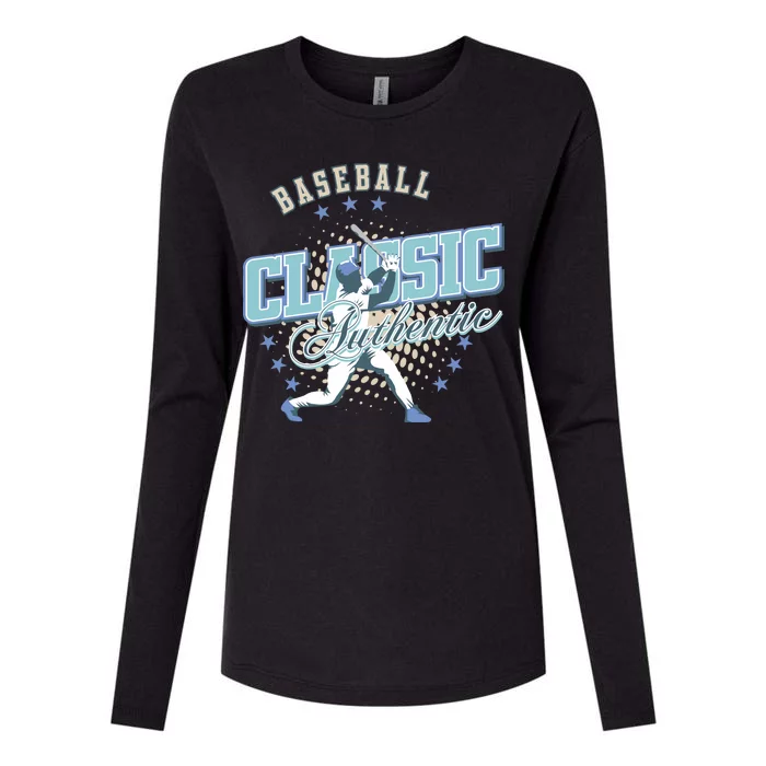 Baseball Classic Womens Cotton Relaxed Long Sleeve T-Shirt