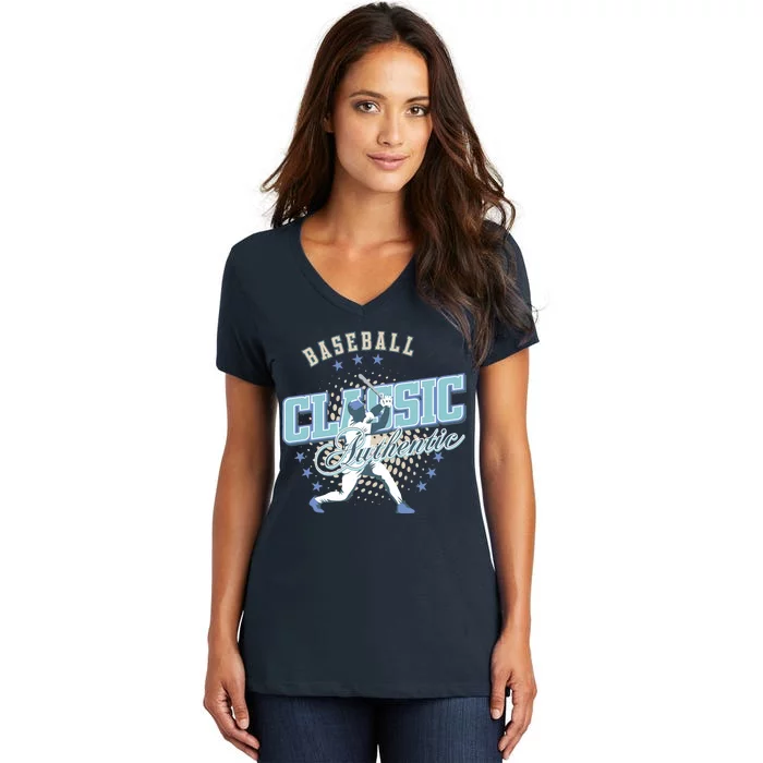 Baseball Classic Women's V-Neck T-Shirt