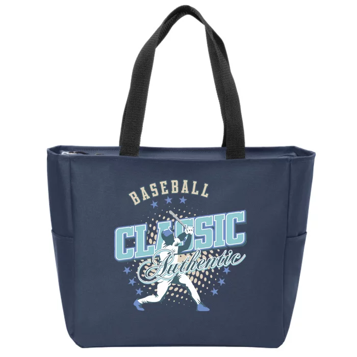 Baseball Classic Zip Tote Bag