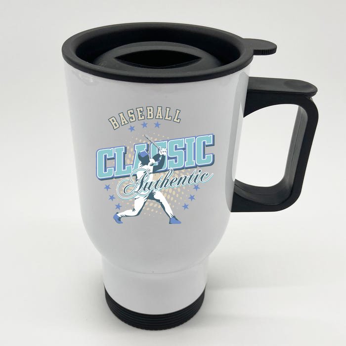 Baseball Classic Front & Back Stainless Steel Travel Mug