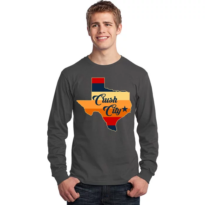 Baseball Crush City Houston Texas Tall Long Sleeve T-Shirt