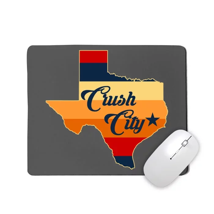 Baseball Crush City Houston Texas Mousepad