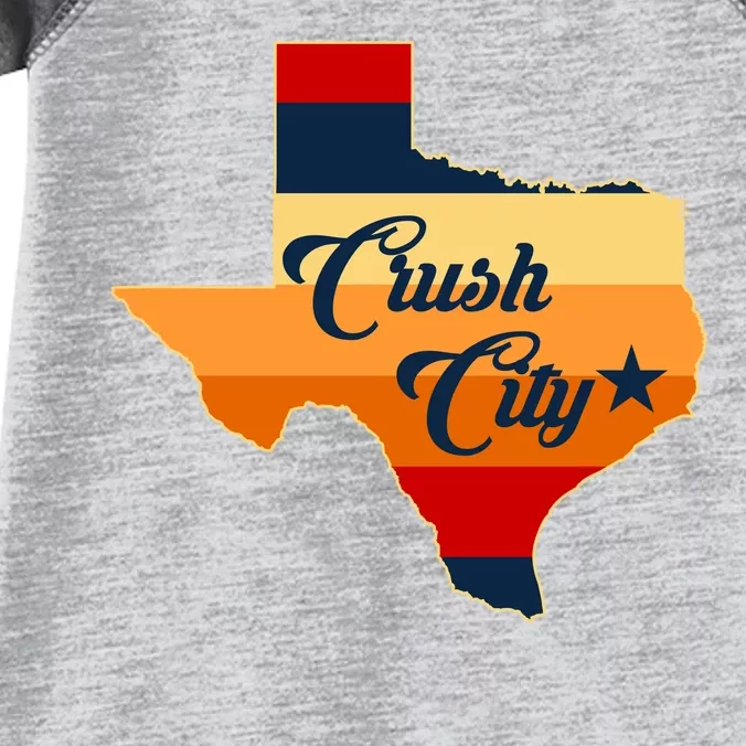 Baseball Crush City Houston Texas Infant Baby Jersey Bodysuit