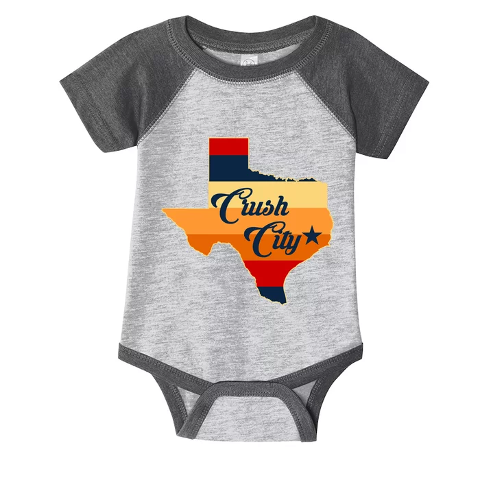 Baseball Crush City Houston Texas Infant Baby Jersey Bodysuit