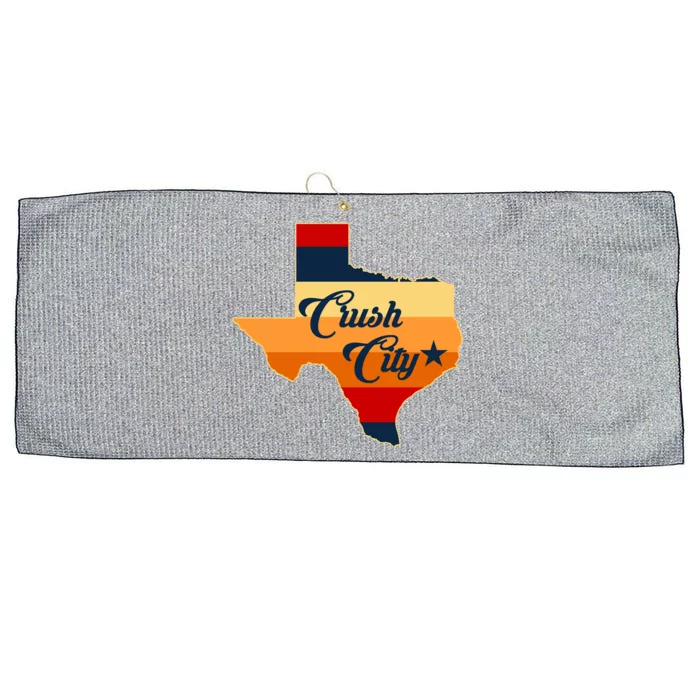 Baseball Crush City Houston Texas Large Microfiber Waffle Golf Towel