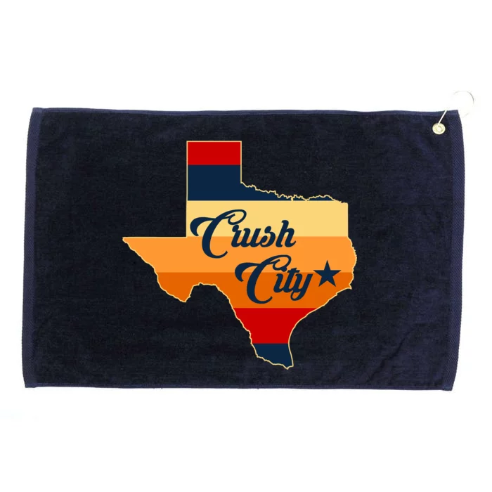 Baseball Crush City Houston Texas Grommeted Golf Towel