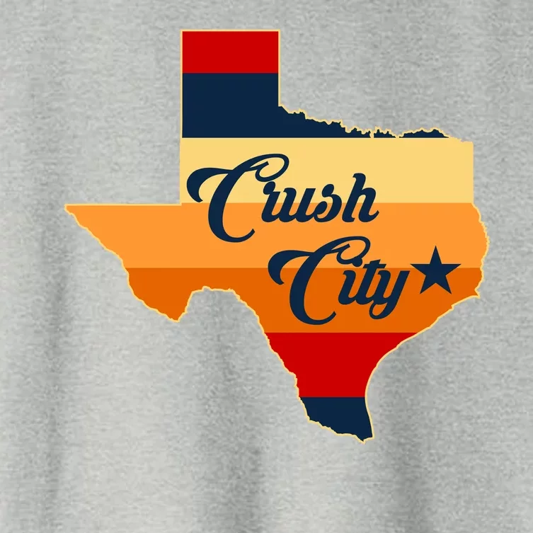 Baseball Crush City Houston Texas Women's Crop Top Tee