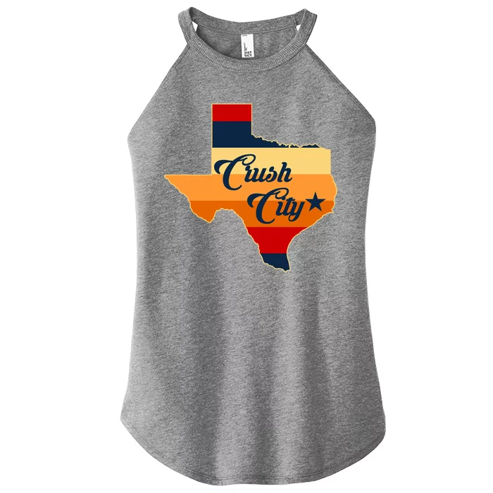 Baseball Crush City Houston Texas Women’s Perfect Tri Rocker Tank