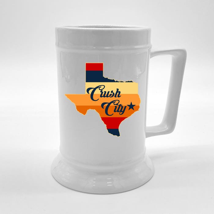 Baseball Crush City Houston Texas Front & Back Beer Stein