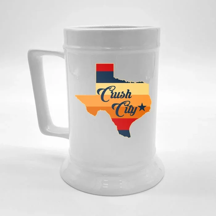 Baseball Crush City Houston Texas Front & Back Beer Stein