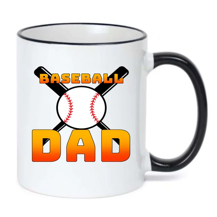 Baseball Dad Cute Father Black Color Changing Mug