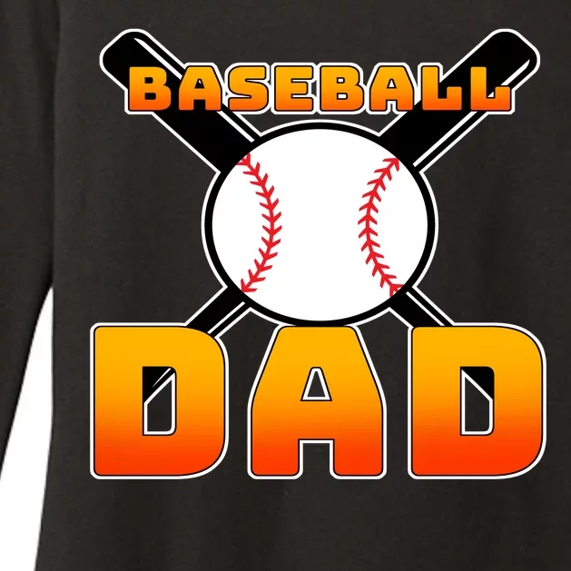 Baseball Dad Cute Father Womens CVC Long Sleeve Shirt