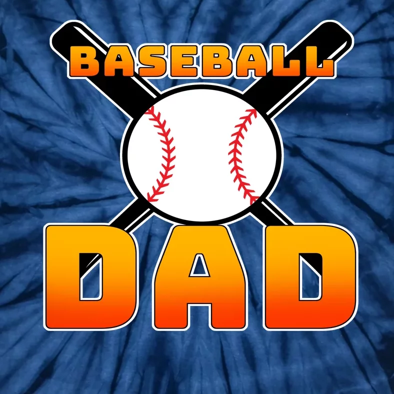 Baseball Dad Cute Father Tie-Dye T-Shirt