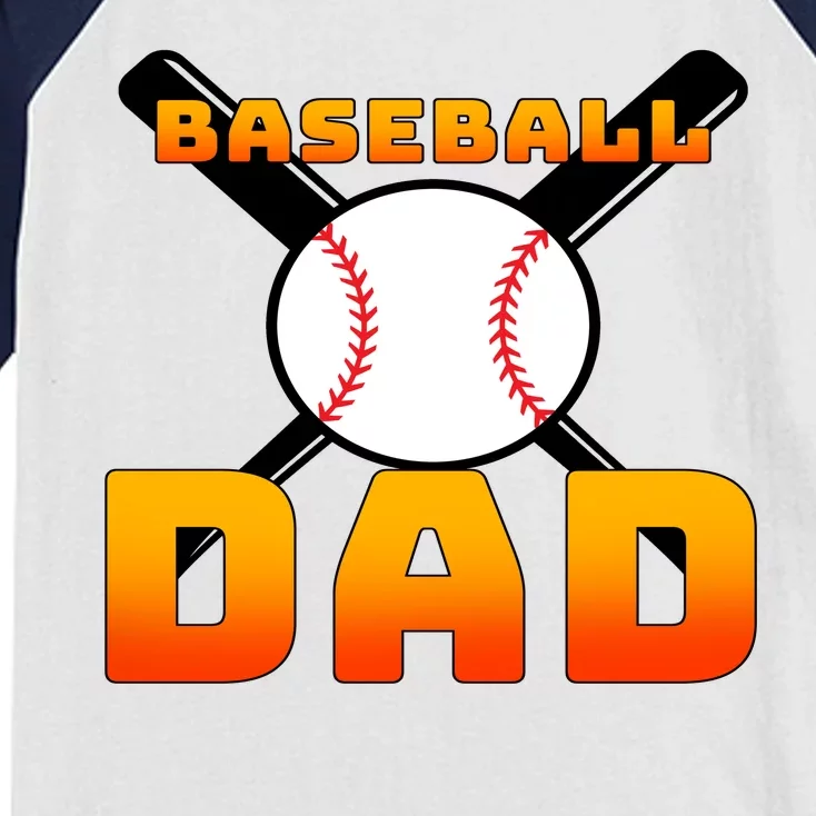 Baseball Dad Cute Father Kids Colorblock Raglan Jersey