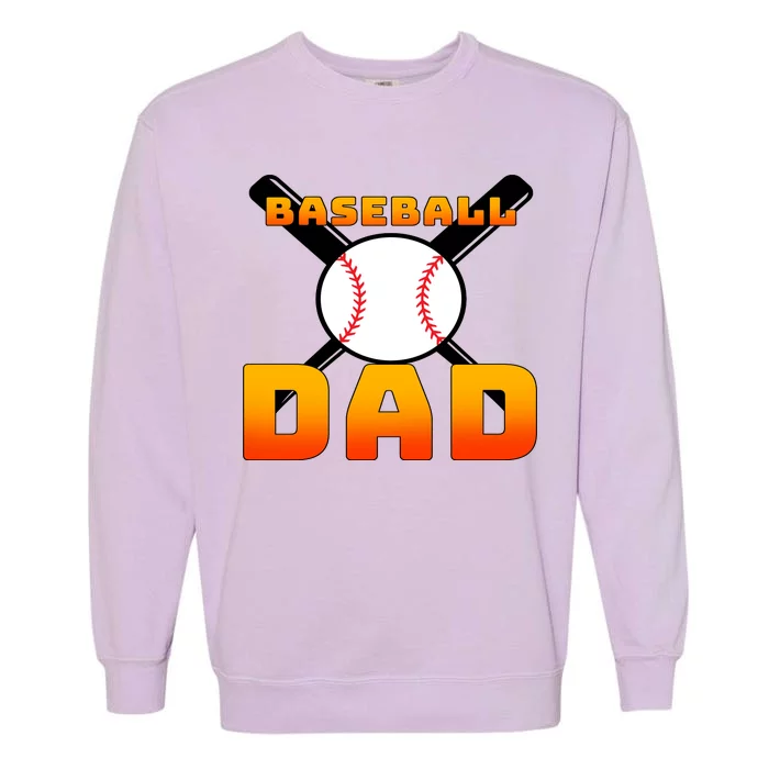 Baseball Dad Cute Father Garment-Dyed Sweatshirt