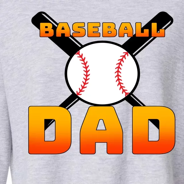 Baseball Dad Cute Father Cropped Pullover Crew