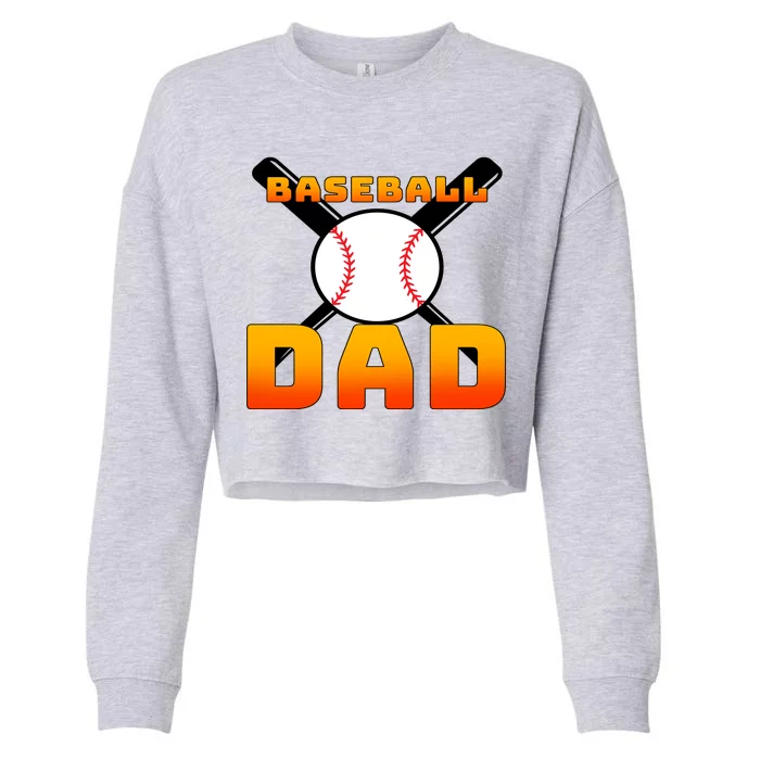 Baseball Dad Cute Father Cropped Pullover Crew