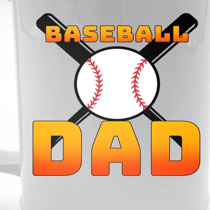 Baseball Dad Cute Father Front & Back Beer Stein