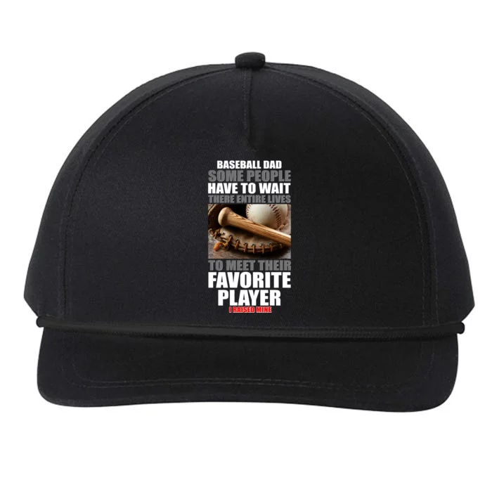 Baseball Dad Raised Favorite Player Snapback Five-Panel Rope Hat