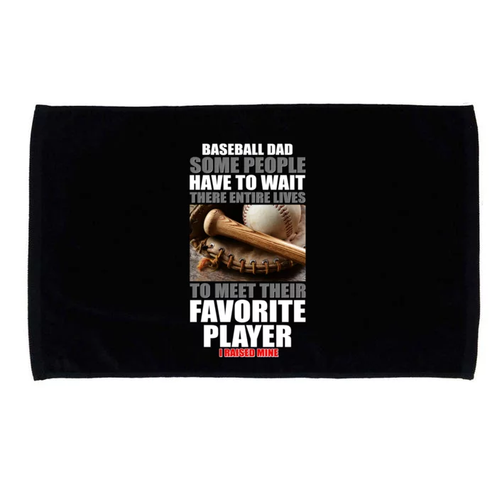 Baseball Dad Raised Favorite Player Microfiber Hand Towel