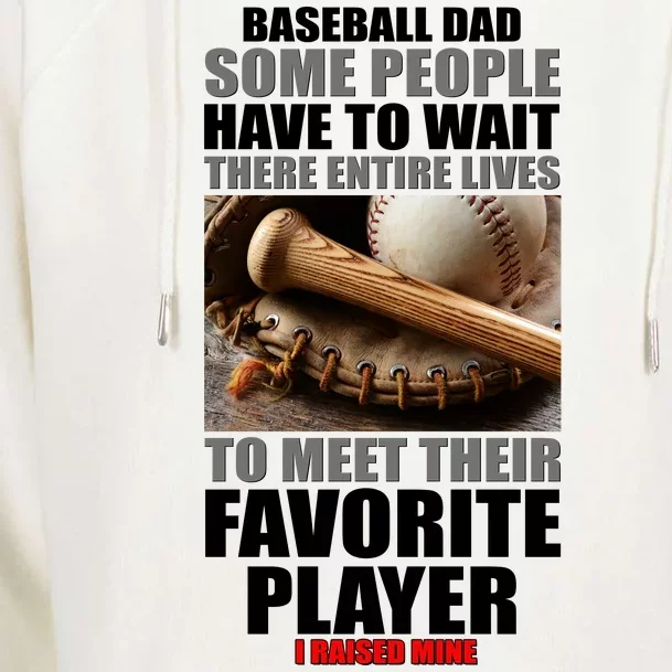 Baseball Dad Raised Favorite Player Womens Funnel Neck Pullover Hood