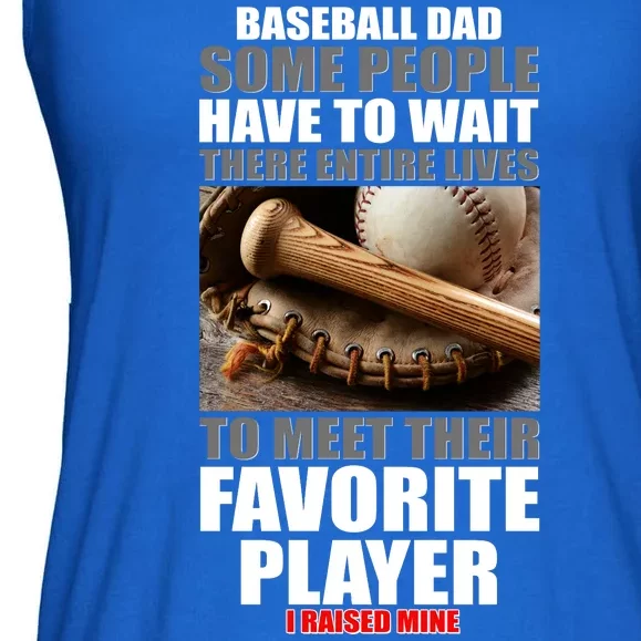 Baseball Dad Raised Favorite Player Ladies Essential Flowy Tank