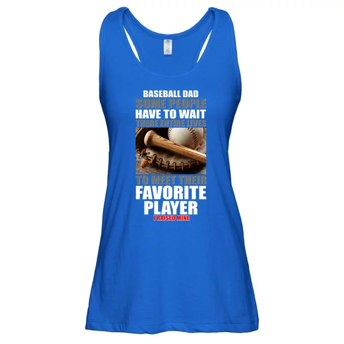 Baseball Dad Raised Favorite Player Ladies Essential Flowy Tank