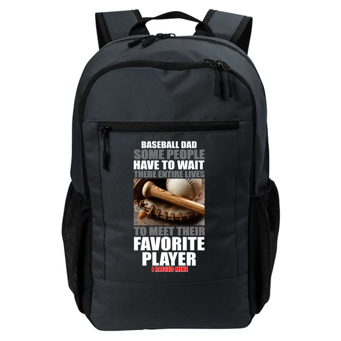 Baseball Dad Raised Favorite Player Daily Commute Backpack