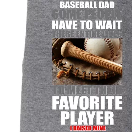 Baseball Dad Raised Favorite Player Doggie 3-End Fleece Hoodie