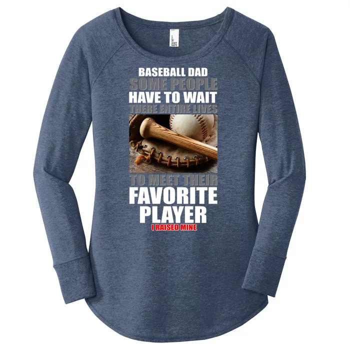 Baseball Dad Raised Favorite Player Women's Perfect Tri Tunic Long Sleeve Shirt