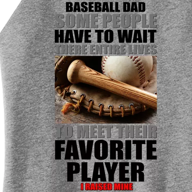 Baseball Dad Raised Favorite Player Women’s Perfect Tri Rocker Tank