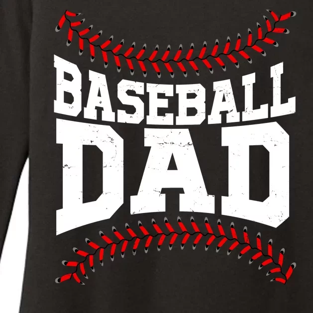 Baseball Dad Sports Fan Womens CVC Long Sleeve Shirt